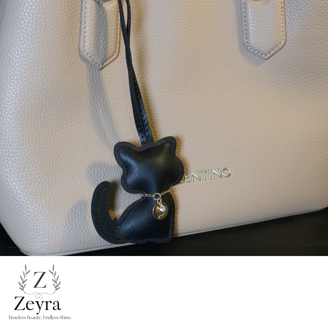 Luna Cat – Taschenanhänger in Katzenform mit Glitzer-Detail | Zeyra | Versand aus DE