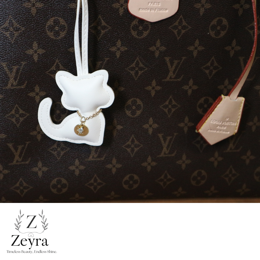Luna Cat – Taschenanhänger in Katzenform mit Glitzer-Detail | Zeyra | Versand aus DE