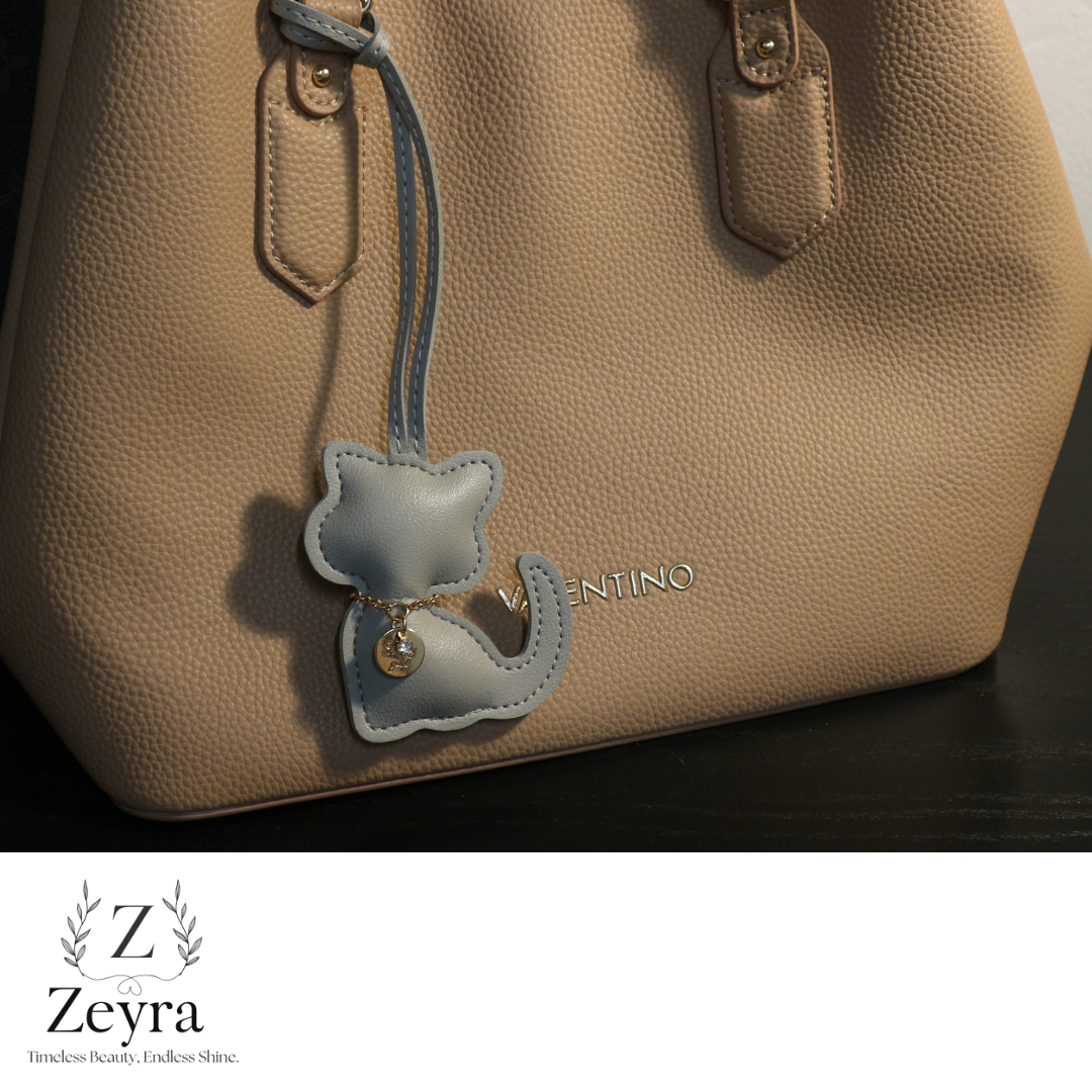 Luna Cat – Taschenanhänger in Katzenform mit Glitzer-Detail | Zeyra | Versand aus DE