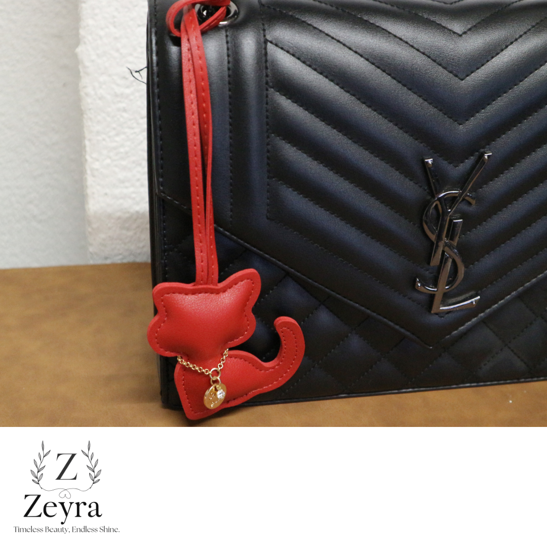 Luna Cat – Taschenanhänger in Katzenform mit Glitzer-Detail | Zeyra | Versand aus DE