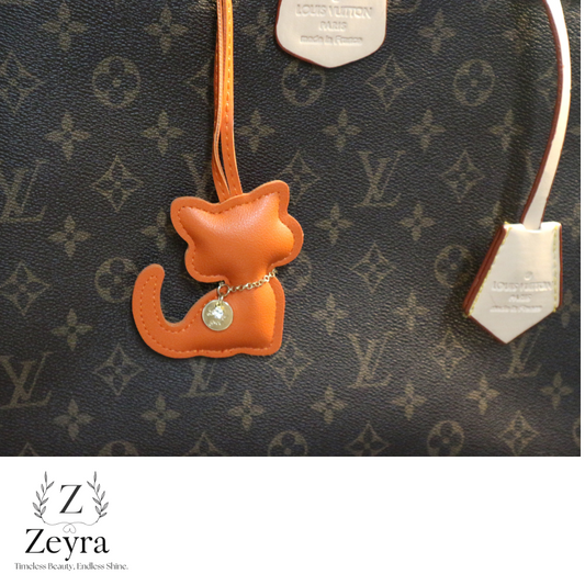 Luna Cat – Taschenanhänger in Katzenform mit Glitzer-Detail | Zeyra | Versand aus DE