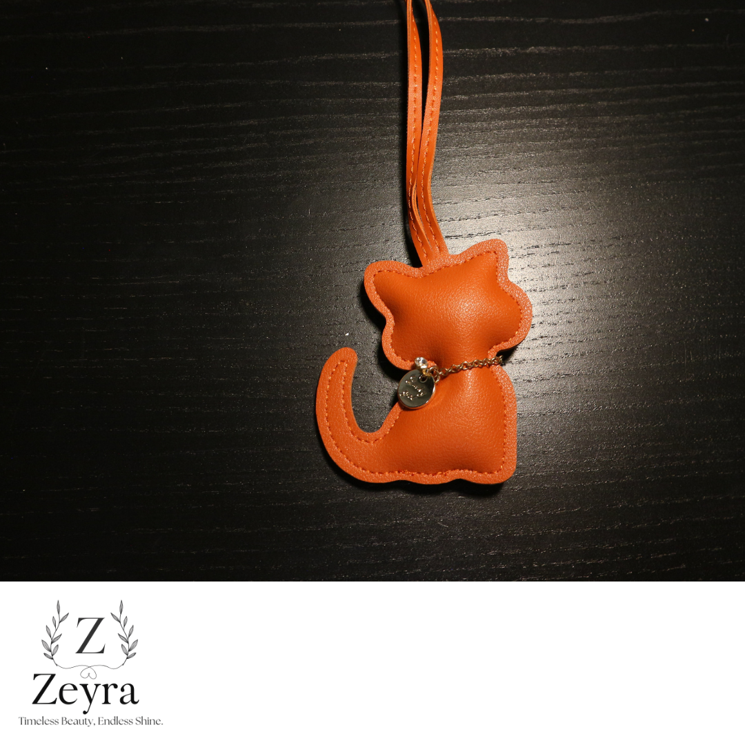 Luna Cat – Taschenanhänger in Katzenform mit Glitzer-Detail | Zeyra | Versand aus DE