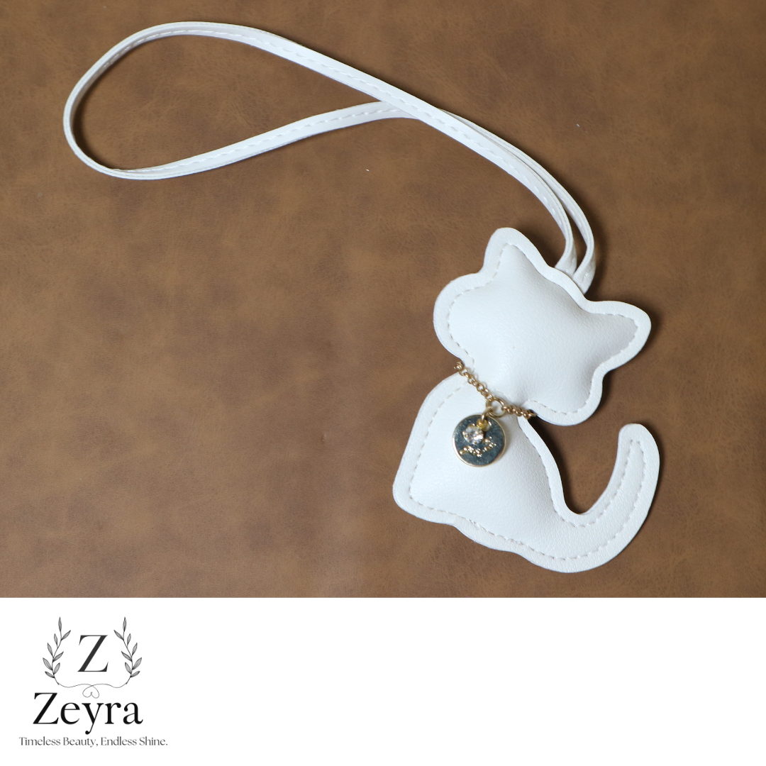 Luna Cat – Taschenanhänger in Katzenform mit Glitzer-Detail | Zeyra | Versand aus DE