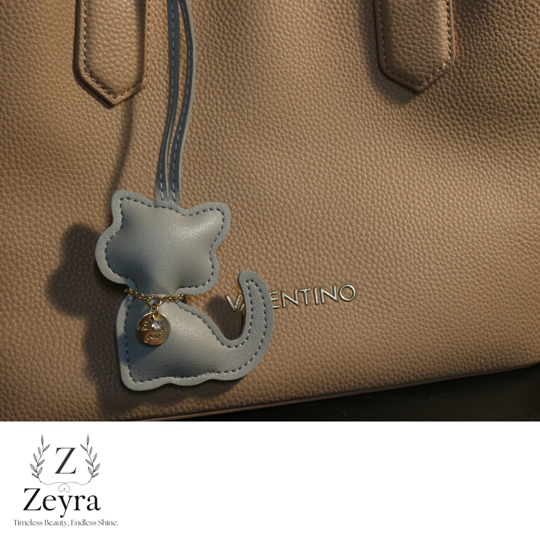 Luna Cat – Taschenanhänger in Katzenform mit Glitzer-Detail | Zeyra | Versand aus DE