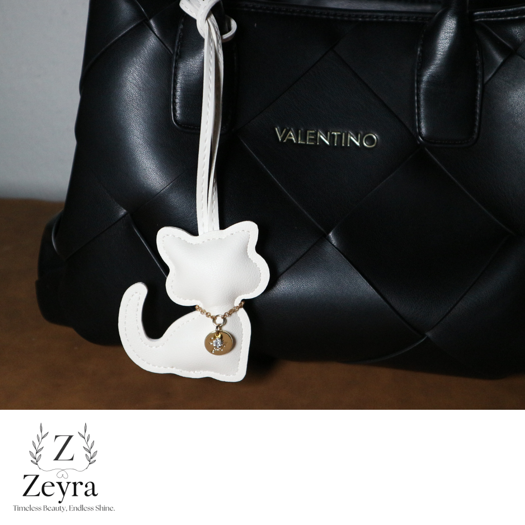 Luna Cat – Taschenanhänger in Katzenform mit Glitzer-Detail | Zeyra | Versand aus DE
