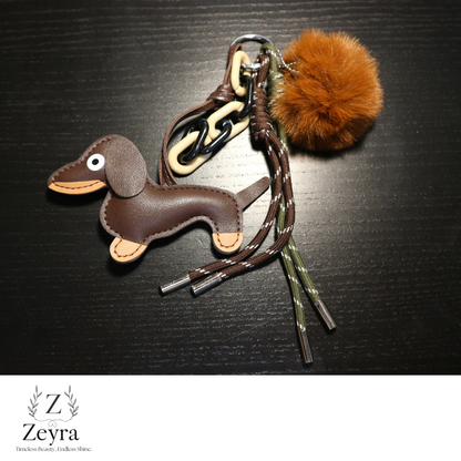 Zeyra Daxxie – Schlüsselanhänger im Dackel-Design mit verspielten Charms | Versand aus DE