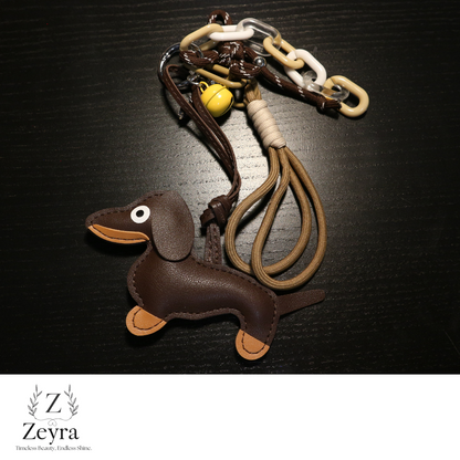 Zeyra Daxxie – Schlüsselanhänger im Dackel-Design mit verspielten Charms | Versand aus DE