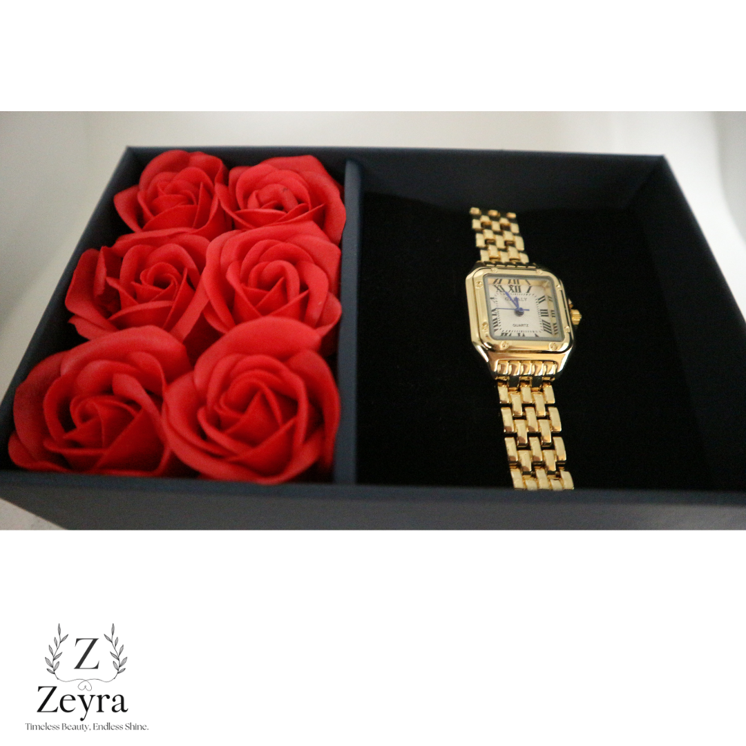 Zeyra Rosenbox – Duftende Geschenkverpackung mit 6 roten Rosen | Optional zu jedem Schmuckstück | Versand aus DE