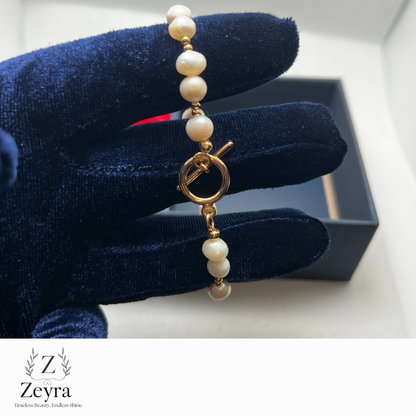 Zeyra Luma – Elegantes Perlenarmband mit Goldverschluss | Zeyra | Versand aus DE