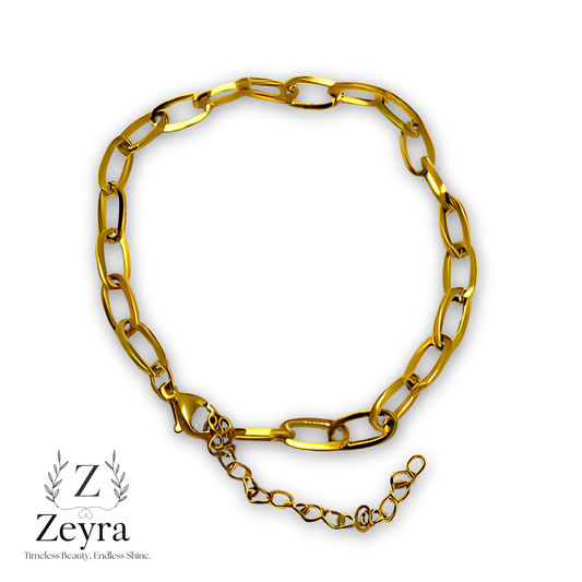 Bold Chain – Vergoldetes Gliederarmband aus Edelstahl, Verstellbar & Zeitlos | Zeyra | Versand aus DE