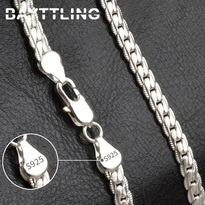 925 Sterling Silber Schmuckset – Halskette & Armband 2-teilig, 5mm Kettendesign, Unisex | Zeyra | Versand aus D