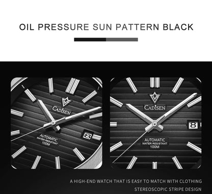 Cadisen Automatik Taucheruhr – Retro Luxury Diver, MIYOTA 8215, 100M wasserdicht, Saphirglas | Zeyra | Versand aus D
