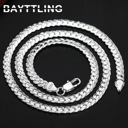 925 Sterling Silber Schmuckset – Halskette & Armband 2-teilig, 5mm Kettendesign, Unisex | Zeyra | Versand aus D