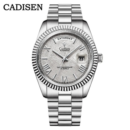 Cadisen Automatik Herrenuhr – Meteoriten-Zifferblatt, MIYOTA 8285, 100m wasserdicht | Zeyra | Versand aus D
