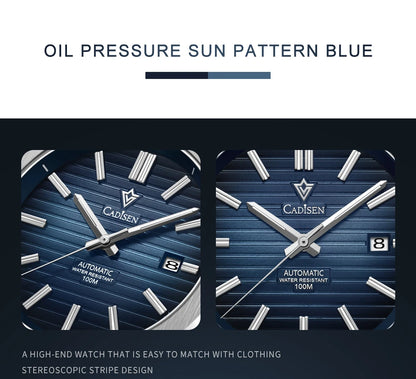 Cadisen Automatik Taucheruhr – Retro Luxury Diver, MIYOTA 8215, 100M wasserdicht, Saphirglas | Zeyra | Versand aus D
