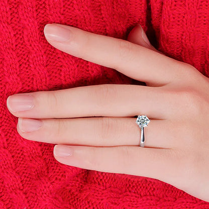 Zeyra® Sterling Silver Crystal Ring – 925 Silber | Feiner Verlobungsring für Damen | Österreichischer Kristall | Geschenkidee & Hochzeitsring
