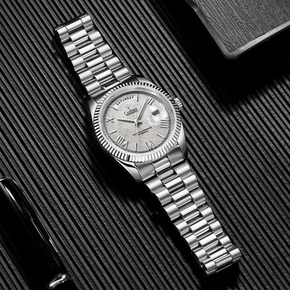 Cadisen Automatik Herrenuhr – Meteoriten-Zifferblatt, MIYOTA 8285, 100m wasserdicht | Zeyra | Versand aus D