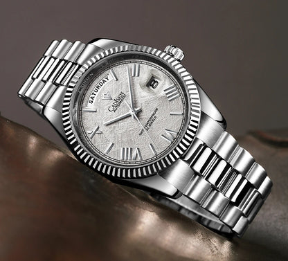 Cadisen Automatik Herrenuhr – Meteoriten-Zifferblatt, MIYOTA 8285, 100m wasserdicht | Zeyra | Versand aus D