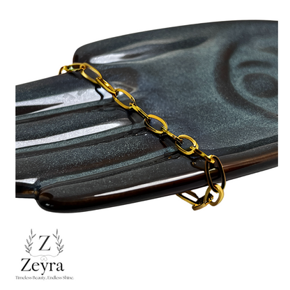 Bold Chain – Vergoldetes Gliederarmband aus Edelstahl, Verstellbar & Zeitlos | Zeyra | Versand aus DE