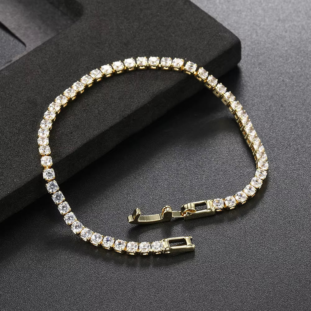 Zeyra® Multicolor Tennisarmband – Zirkonia Armband für Damen & Herren | 2.5–5 mm Glieder | Luxus-Schmuck für Hochzeit & Party | Versand aus DE