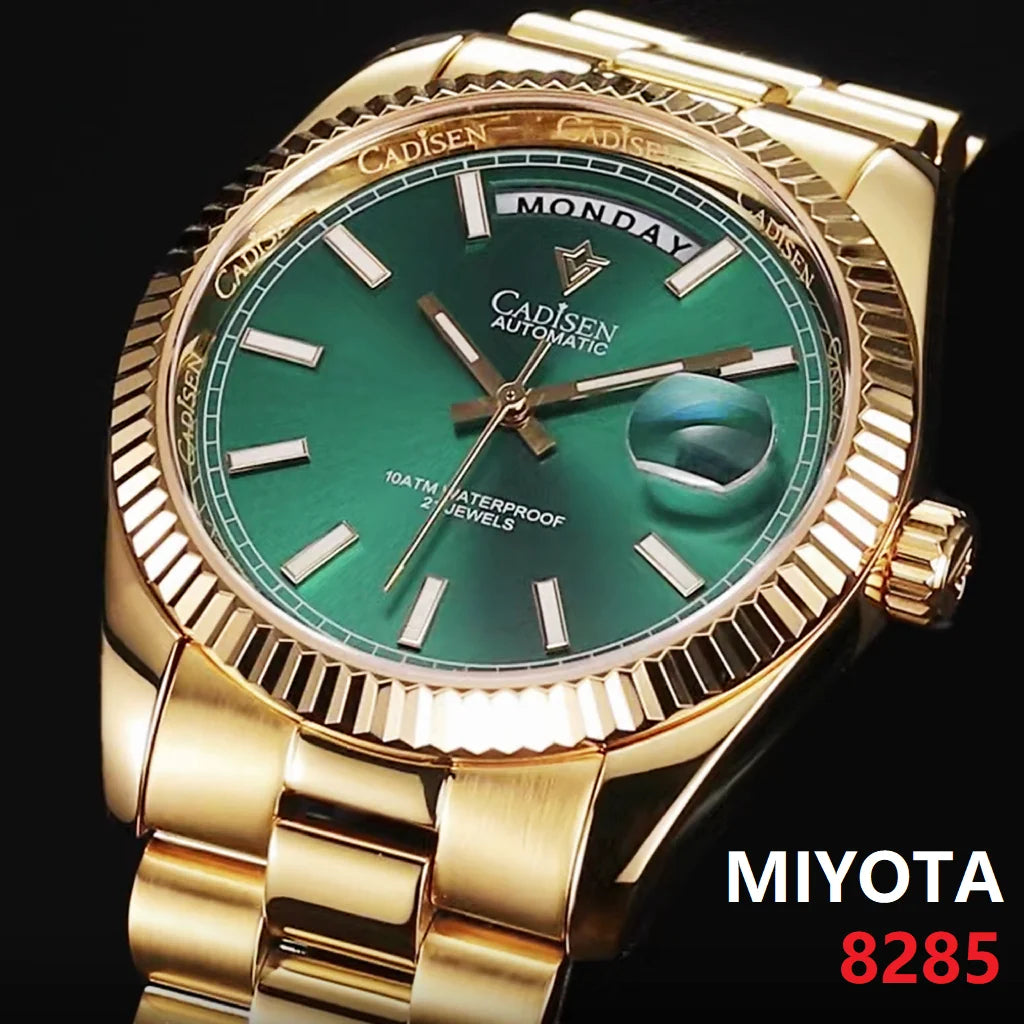Cadisen DD40 Automatik Herrenuhr – Luxusdesign, MIYOTA 8285, AR-Saphirglas, 100M wasserdicht | Zeyra | Versand aus D
