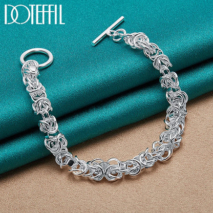 925 Sterling Silber Schmuckset – Halskette & Armband, 2-teilig, Klassisches Design Unisex | Zeyra | Versand aus D