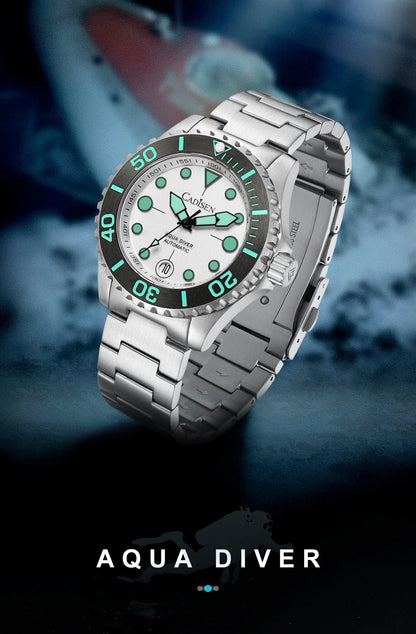 Cadisen Aqua Diver 2024 – Luxus-Automatik Herrenuhr, NH35A, 100M wasserdicht, Luminous | Zeyra | Versand aus D