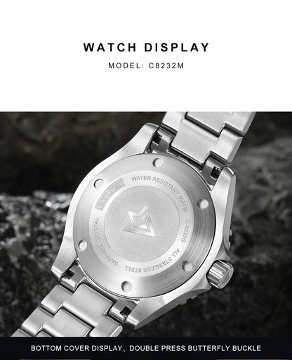 Cadisen Aqua Diver 2024 – Luxus-Automatik Herrenuhr, NH35A, 100M wasserdicht, Luminous | Zeyra | Versand aus D