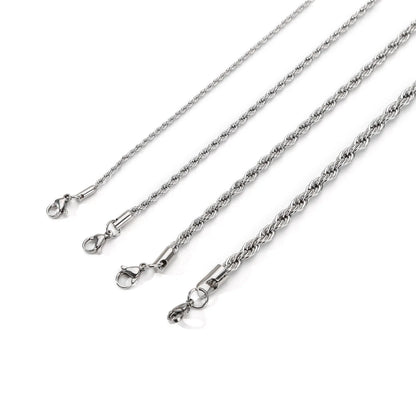Edelstahlarmband Silber – Verstellbares Twist Chain Design für Herren & Damen | Hip-Hop Schmuck | Zeyra | Versand aus DE