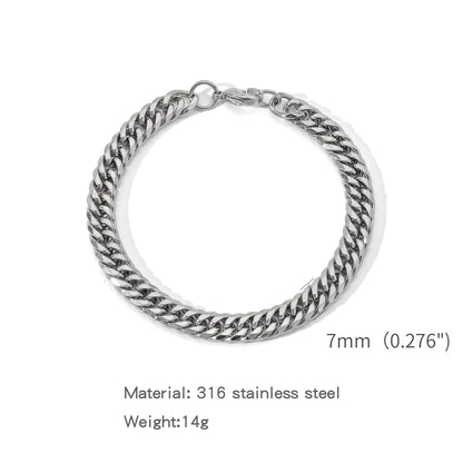 Edelstahlarmband Silber – Trendiges NK Chain Design für Herren & Damen | Hip-Hop Schmuck | Zeyra | Versand aus DE