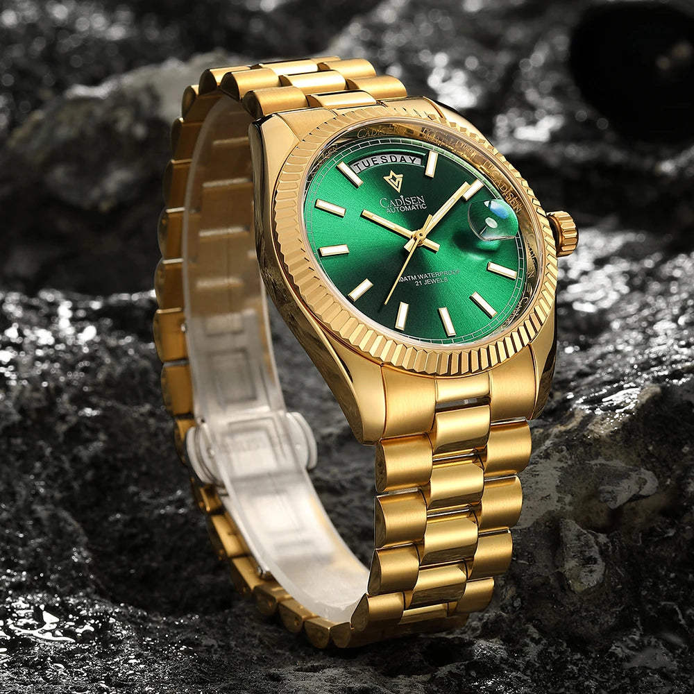 Cadisen DD40 Automatik Herrenuhr – Luxusdesign, MIYOTA 8285, AR-Saphirglas, 100M wasserdicht | Zeyra | Versand aus D