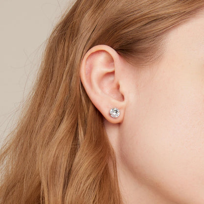 925 Sterling Silber Ohrstecker – Runde Zirkonia, 4–7mm, hypoallergen | Zeyra | Versand aus D