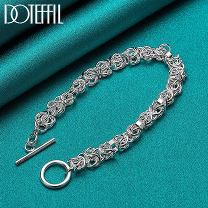 925 Sterling Silber Schmuckset – Halskette & Armband, 2-teilig, Klassisches Design Unisex | Zeyra | Versand aus D
