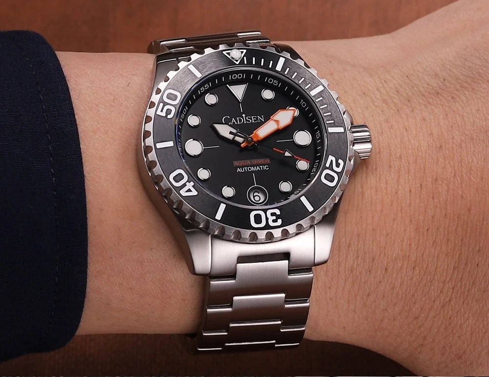 Cadisen Aqua Diver 2024 – Luxus-Automatik Herrenuhr, NH35A, 100M wasserdicht, Luminous | Zeyra | Versand aus D