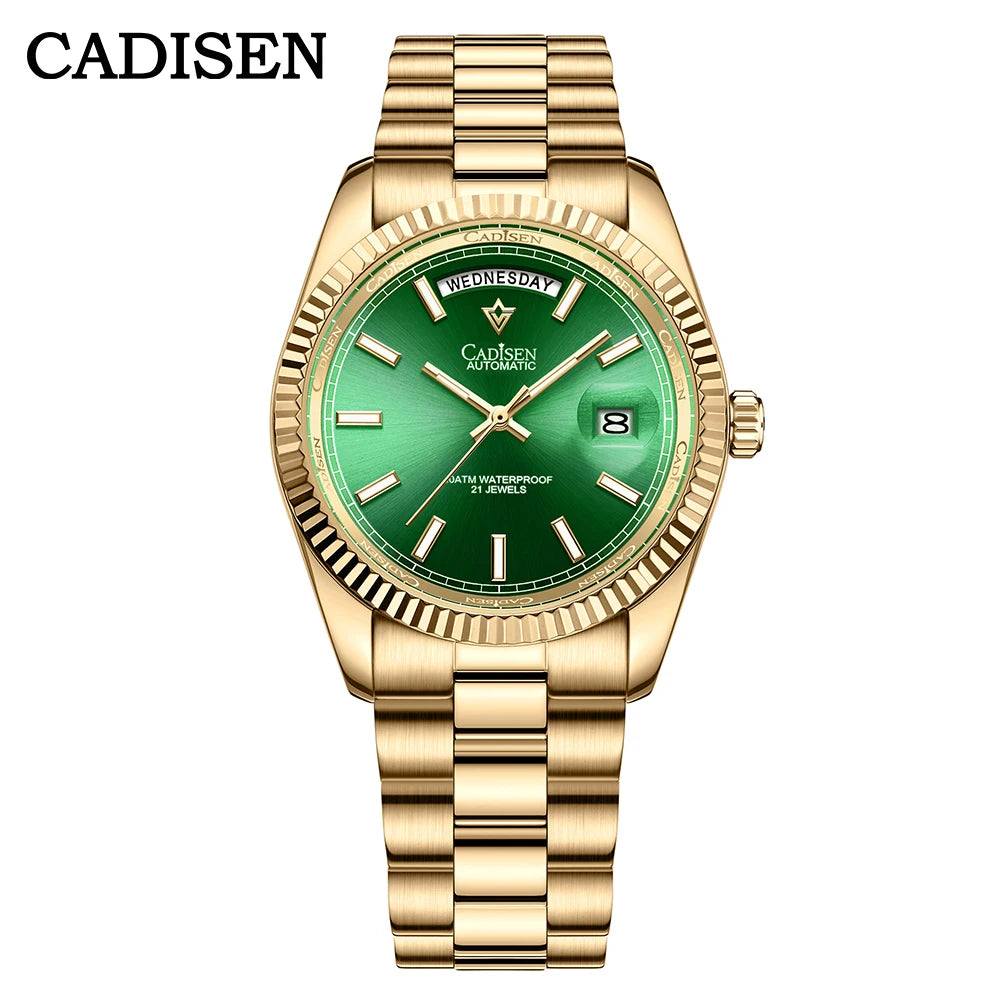 Cadisen DD40 Automatik Herrenuhr – Luxusdesign, MIYOTA 8285, AR-Saphirglas, 100M wasserdicht | Zeyra | Versand aus D