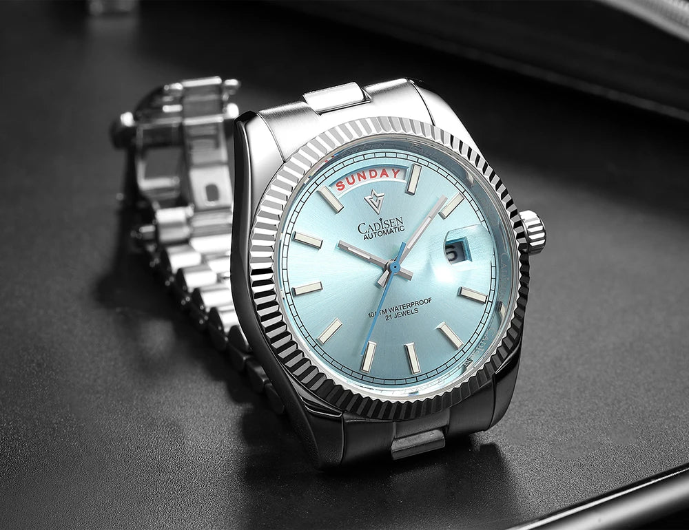 Cadisen DD40 Automatik Herrenuhr – Luxusdesign, MIYOTA 8285, AR-Saphirglas, 100M wasserdicht | Zeyra | Versand aus D