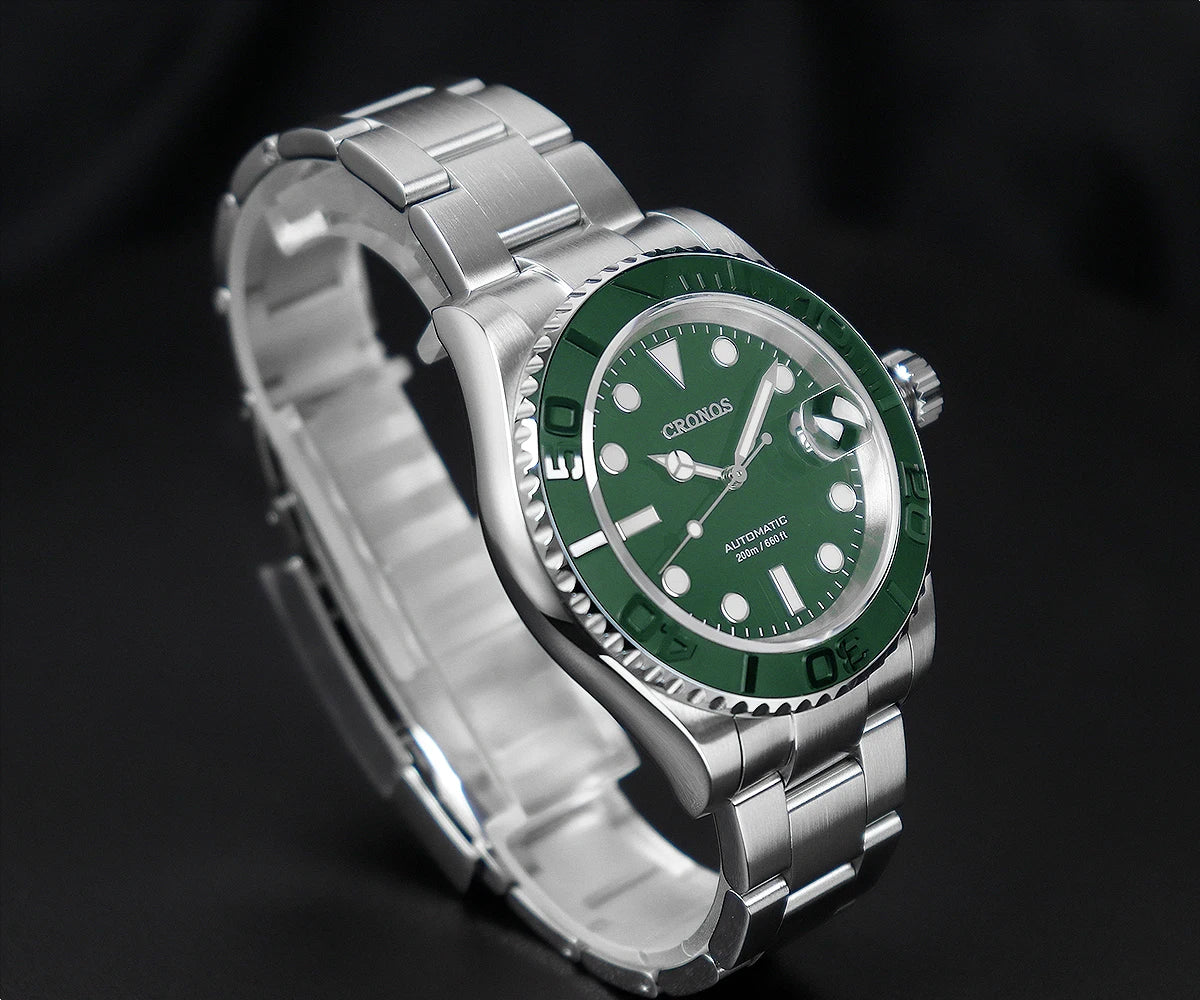 Cronos Sub Diver Automatik Herrenuhr – PT5000, Edelstahl, Keramiklünette, 200M wasserdicht | Zeyra | Versand aus D