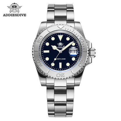 ADDIESDIVE BGW9 Herren Taucheruhr – Edelstahl 20 Bar Wasserdicht | Luminous Quarz-Chronograph | Luxus Sport- & Business-Uhr | Zeyra®