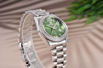 PAGANI DESIGN 2024 Damen Armbanduhr – 32 mm Luxus Quarzuhr | Elegant, Wasserdicht & Saphirglas | Zeyra® | Versand aus DE