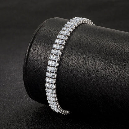 925 Sterling Silber Armband – Elegantes Damenarmband mit Zirkonia, 18cm | Zeyra | Versand aus D