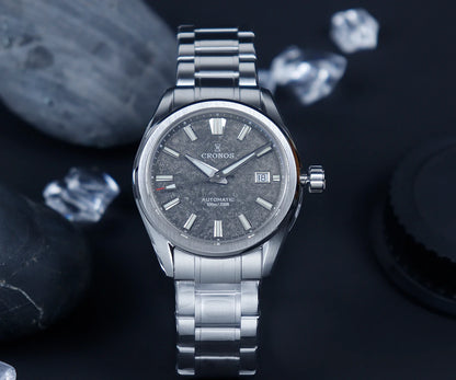Cronos Men Watch 39mm Automatic Wristwatches White Dial Solid Links Sapphire 10 ATM L6037M