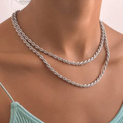 Zeyra® Rope Chain Halskette – 4 mm 925 Sterling Silber | Unisex Schmuck | Hip-Hop & Minimal Style | Luxus Kette für Damen & Herren