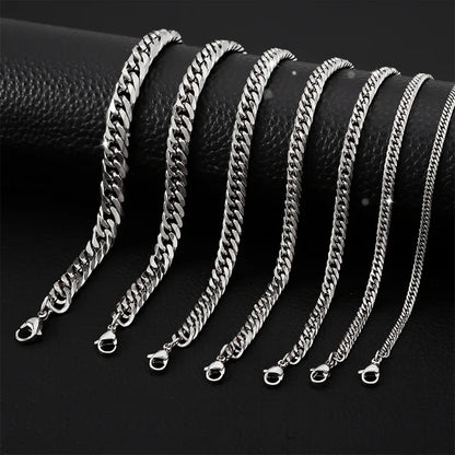 Edelstahlarmband Silber – Trendiges NK Chain Design für Herren & Damen | Hip-Hop Schmuck | Zeyra | Versand aus DE