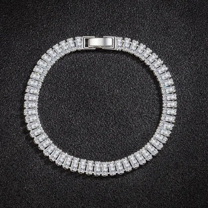 925 Sterling Silber Armband – Elegantes Damenarmband mit Zirkonia, 18cm | Zeyra | Versand aus D
