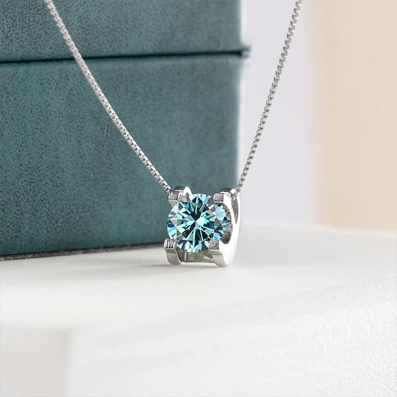 Moissanite Schmuckset Damen – 3ct D Color, 925 Sterling Silber (Ohrringe & Halskette) | Hochzeit & Verlobung | Zeyra | Versand aus D