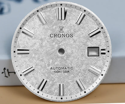 Cronos Men Watch 39mm Automatic Wristwatches White Dial Solid Links Sapphire 10 ATM L6037M