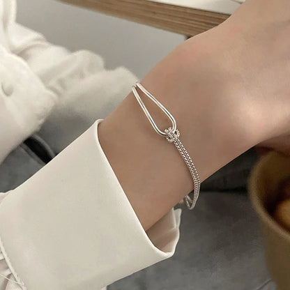 925 Sterling Silber Armband Damen – Minimalistisches Geometrisches Design, Elegant & Exquisit | Zeyra | Versand aus D