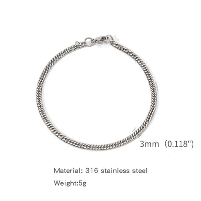 Edelstahlarmband Silber – Trendiges NK Chain Design für Herren & Damen | Hip-Hop Schmuck | Zeyra | Versand aus DE