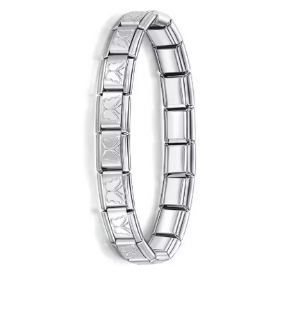Italienisches Elastik-Armband – 9 mm Edelstahl Charm Bracelet für Damen | Modischer Stretch-Bangle | Zeyra® | Versand aus DE