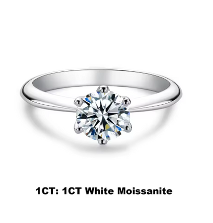 AnuJewel Moissanite Verlobungsring – 1ct / 2ct / 3ct / 5ct D-Farbe VVS1 | 925 Sterling Silber & 18K vergoldet | Zeyra® | Versand aus DE